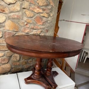 Mesa de madera redonda extensible